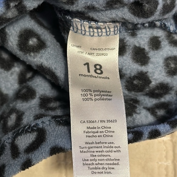 18/24m Baby gap 1969 denim primary blue jeans, Carter’s hoodie blue print - Picture 10 of 10